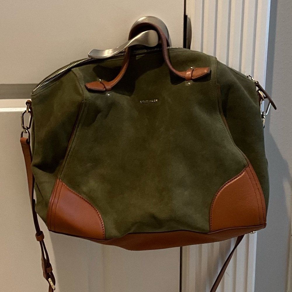 Coach Green and Brown Men's Bag